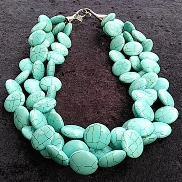 :: S&D Sterling+Turquoise Sea Necklace - Picture 14 of 15